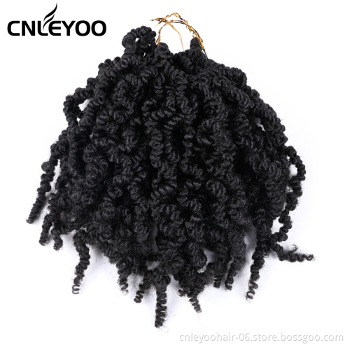 Brown Spring Senegalese Twist Crochet Hair 10 Inch Pre-twisted Spring Crochet Braids For Women